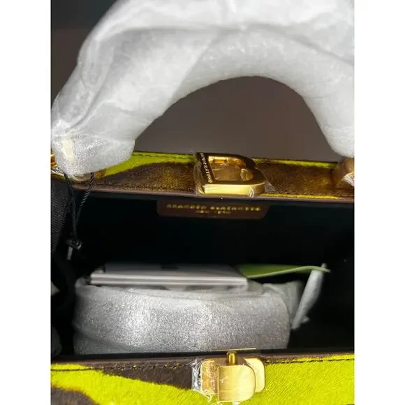 Brandon Blackwood Slim Trunk in Green Zebra Ponyhair with Brass Hardware - Picture 8 of 8